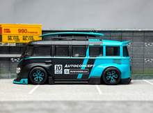 Load image into Gallery viewer, Liberty 1:64 Black Blue VW T1 Kombi Van Camper Sports Model Diecast Metal Car