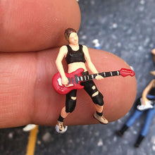 Load image into Gallery viewer, 1:64 Painted Figure Mini Model Miniature Resin Diorama Guitar Singer Artist Toy