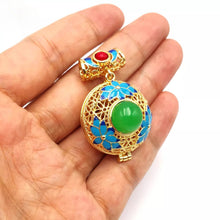 Load image into Gallery viewer, Nature Jade Lotus Fu Pendant Necklace Gift Jewelry charm Blessing Lucky New