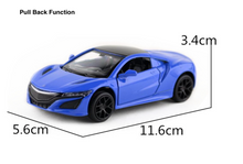 Load image into Gallery viewer, CCA 1:43 ACURA NSX Racing Sports Model Toy Diecast Metal Car BN