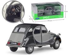 Load image into Gallery viewer, WELLY 1:24 2CV 6 Charleston Vintage Classic Model Diecast Metal Car Display