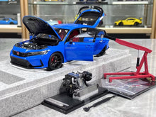 Load image into Gallery viewer, MH 1:18 Blue Civic Type R FL5 Turbo Vtec Engine Model Diecast Metal Car New Collection