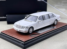 Load image into Gallery viewer, WTX 1:64 White S600 W140 Pullman Luxury Limousine Model Diecast Metal Car New Collection