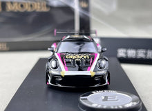 Load image into Gallery viewer, EM 1:64 Black Sunflower 911 GT3 RS Sports Model Diecast Metal Car New Collection