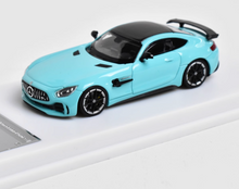 Load image into Gallery viewer, MJ 1:64 Light Blue AMG GTR Coupe Racing Sport Model Diecast Metal Car New Collection