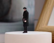 Load image into Gallery viewer, 1:64 Painted Figure Model Miniature Resin Diorama Sand British-style Man Black