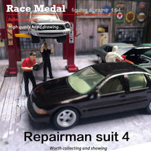 Load image into Gallery viewer, 1:64 Painted Figure Mini Model Miniature Resin Diorama Repair Polish Man Garage