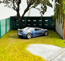 Load image into Gallery viewer, LJM 1:64 Blue White Chiron Veyron Racing Sports Model Diecast Resin Car New