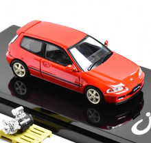 Load image into Gallery viewer, HJ 1:64 JDM Red Civic EG6 SiR-S Engine Sports Model Diecast Metal Car New Collection