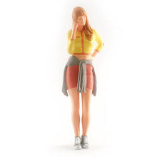 Load image into Gallery viewer, 1:64 Painted Figure Mini Model Miniature Resin Diorama Sporty Girl Excercise