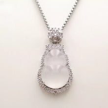 Load image into Gallery viewer, Nature Jade Gourd Pendant Necklace Gift Jewelry charm Blessing Lucky Fortune b