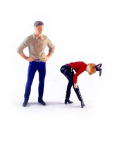 Load image into Gallery viewer, 1:64 Painted Figure Mini Model Miniature Resin Diorama Sand Bunny GIrl Man Shirt New