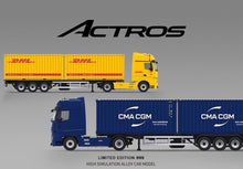Load image into Gallery viewer, TM 1:64 Actros Container Delivery Truck Model Diecast Metal Car New Collection