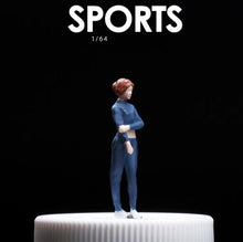 Load image into Gallery viewer, 1:64 Painted Figure Mini Model Toy Miniature Car Scenes Resin Sports Girl Lady