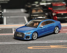 Load image into Gallery viewer, JKM 1:64 Blue S8 L D5 Luxury Sedan Sports Model Diecast Metal Car New Collection
