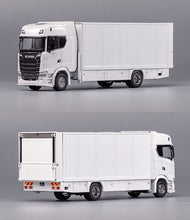 Load image into Gallery viewer, GCD 1:64 White Scania S730 Enclosed Double Deck Tow Truck Model Diecast Metal