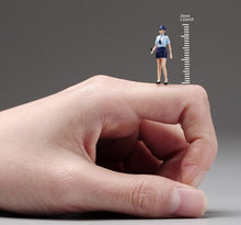 Load image into Gallery viewer, 1:64 Painted Unpainted Figure Model Miniature Resin Diorama Sand Police Woman New