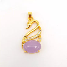 Load image into Gallery viewer, Nature Jade Swan Pendant Necklace Gift Jewelry charm Blessing Lucky Jewelry new