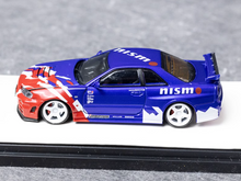 Load image into Gallery viewer, TM 1:64 Blue Skyline GTR R34 Nismo Sports Model Diecast Metal Car New Collection