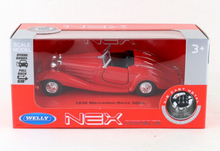 Load image into Gallery viewer, WELLY 1:36 1936 Classic 500K Vintage Convertible Model Diecast Toy Metal Car