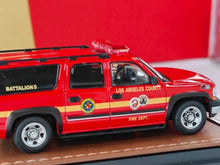 Load image into Gallery viewer, MK HEC 1:64 2003 Red Suburban USCP LAFD Fire SUV Model Diecast Metal Car New Collection