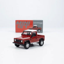 Load image into Gallery viewer, MINIGT 1:64 Red Defender 90 Pickup Truck Sports Model Diecast Metal Car