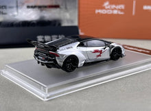 Load image into Gallery viewer, King 1:64 Silver Huracan Widebody Sports Model Diecast Metal Car New Collection