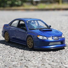 Load image into Gallery viewer, WELLY 1:24 JDM Impreza WRX STI Racing Sports Model Diecast Metal Car Display