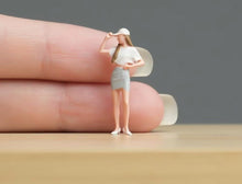 Load image into Gallery viewer, 1:64 Painted Figure Model Miniature Resin Diorama Toy Cap Mini Skirt Casual Girl
