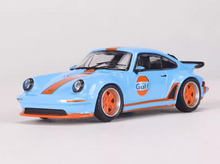 Load image into Gallery viewer, RM 1:64 Blue Gulf Singer Turbo Study 930 Classic Model Diecast Metal Car New