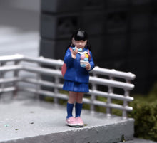 Load image into Gallery viewer, 1:64 Painted Figure Model Miniature Resin Sand Pretty Student Girl Boy Uniform