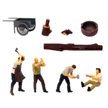 Load image into Gallery viewer, 1:64 Painted Figure Mini Model Miniature Resin Diorama Labour Woodman Worker