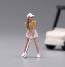 Load image into Gallery viewer, 1:64 Painted Figure Model Miniature Resin Diorama Golf Club Woman White Cap Lady