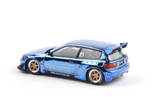 Load image into Gallery viewer, Poprace 1:64 Plating Blue Civic EG6 Pandem Sports Model Diecast Metal Car New Collection