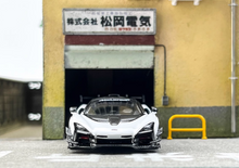 Load image into Gallery viewer, CM 1:64 White Senna GTR Racing Sports Model Diecast Metal Car New Collection