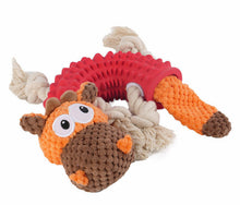 Load image into Gallery viewer, Dog Squeaky Toys Animal Chew Puppy Fluffy Rope Toy Durable Teeth Grinding Pet