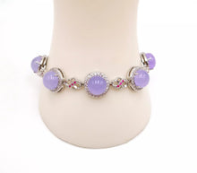 Load image into Gallery viewer, Nature Jade Beaded Bracelet Jewelry Blessing Lucky Fortune Gift For Her Purple v