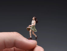 Load image into Gallery viewer, 1:64 Painted Figure Model Miniature Resin Diorama Toy Sand Running Girl Lady