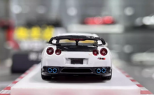 Load image into Gallery viewer, MI 1:64 White Mines Skyline GTR R35 Sports Model Diecast Resin Car BN