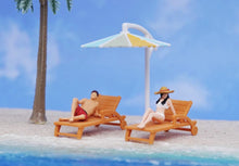 Load image into Gallery viewer, 1:64 Painted Figure Model Miniature Resin Diorama Beach Chair Bikini Seaside Toy Collection