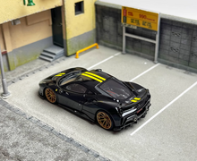 Load image into Gallery viewer, U2 1:64 Black Novitec 488 Pista Racing Sports Model Diecast Resin Car Box