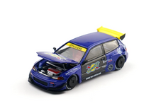 Load image into Gallery viewer, Poprace 1:64 JDM Blue Civic EG6 Hatchback Sports Model Diecast Metal Car New Collection