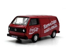 Load image into Gallery viewer, 1:76 Red VW T25 Mini Van Coke Delivery Model Diecast Metal Car BN