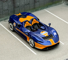 Load image into Gallery viewer, LCD 1:64 Blue Gulf Elva Convertible Racing Sports Model Diecast Metal Car New Collection
