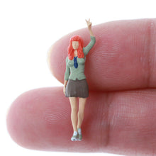 Load image into Gallery viewer, 1:64 Painted Figure Mini Model Miniature Resin Diorama Toy Uniform Girl School G