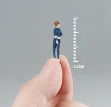 Load image into Gallery viewer, 1:64 Painted Figure Mini Model Toy Miniature Car Scenes Resin Sports Girl Lady