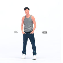 Load image into Gallery viewer, 1:64 Painted Unpainted Figure Model Miniature Resin Diorama Man Hand in Pocket