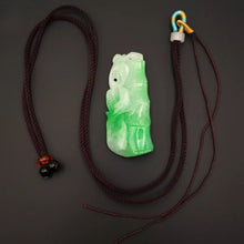 Load image into Gallery viewer, Nature Jade Bamboo Pendant Necklace Gift Jewelry charm Blessing Lucky Fortune a