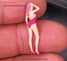 Load image into Gallery viewer, 1:64 Painted Figure Mini Model Miniature Resin Diorama Sand Sexy Girl Lady