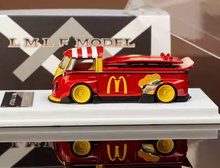 Load image into Gallery viewer, LMLF 1:64 Red MCD VW T1 RWB Pickup Camper Kombi Model Diecast Metal Car New Collection